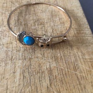 Gold owl bracelet